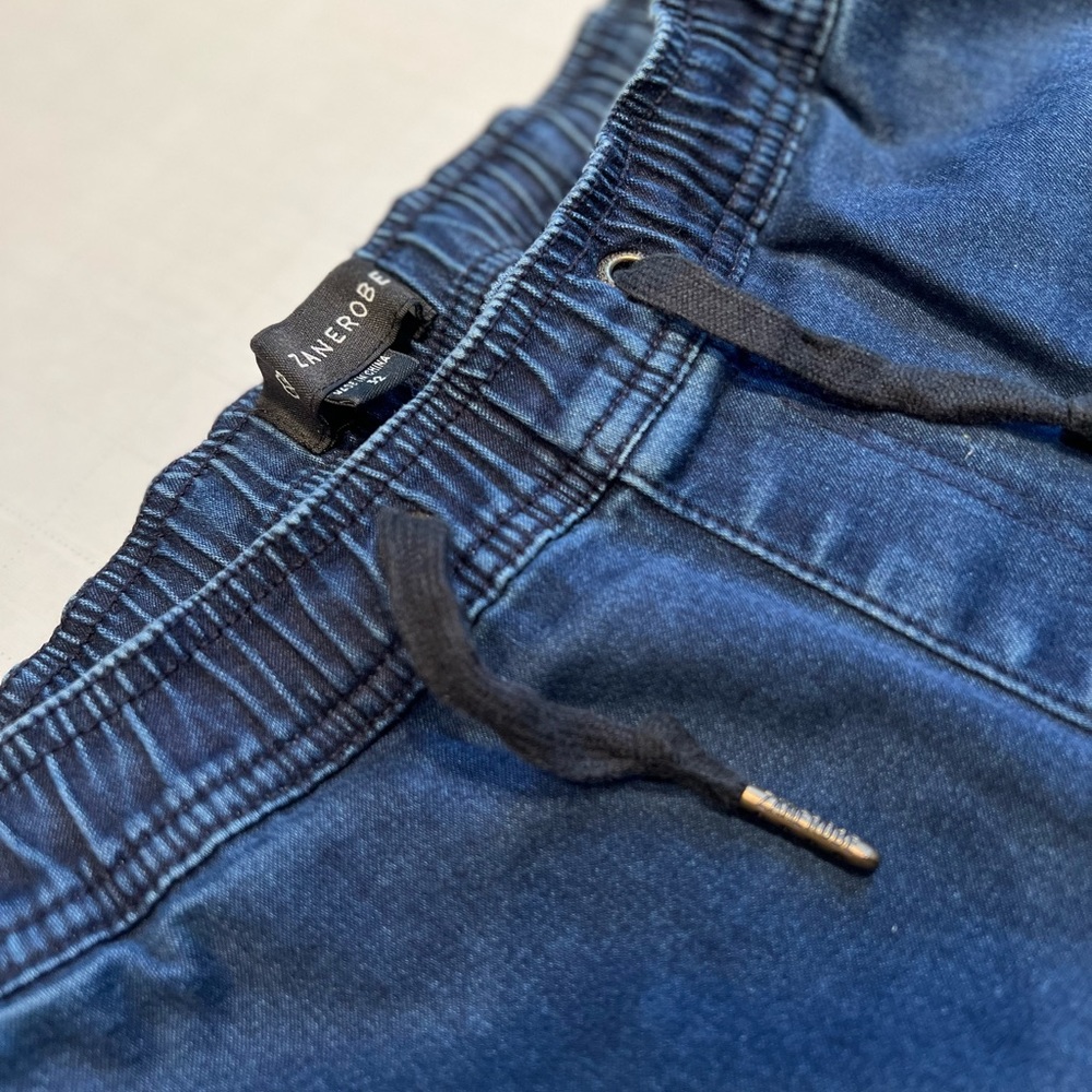 Mens denim Zanerobe joggers